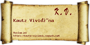 Kautz Viviána névjegykártya